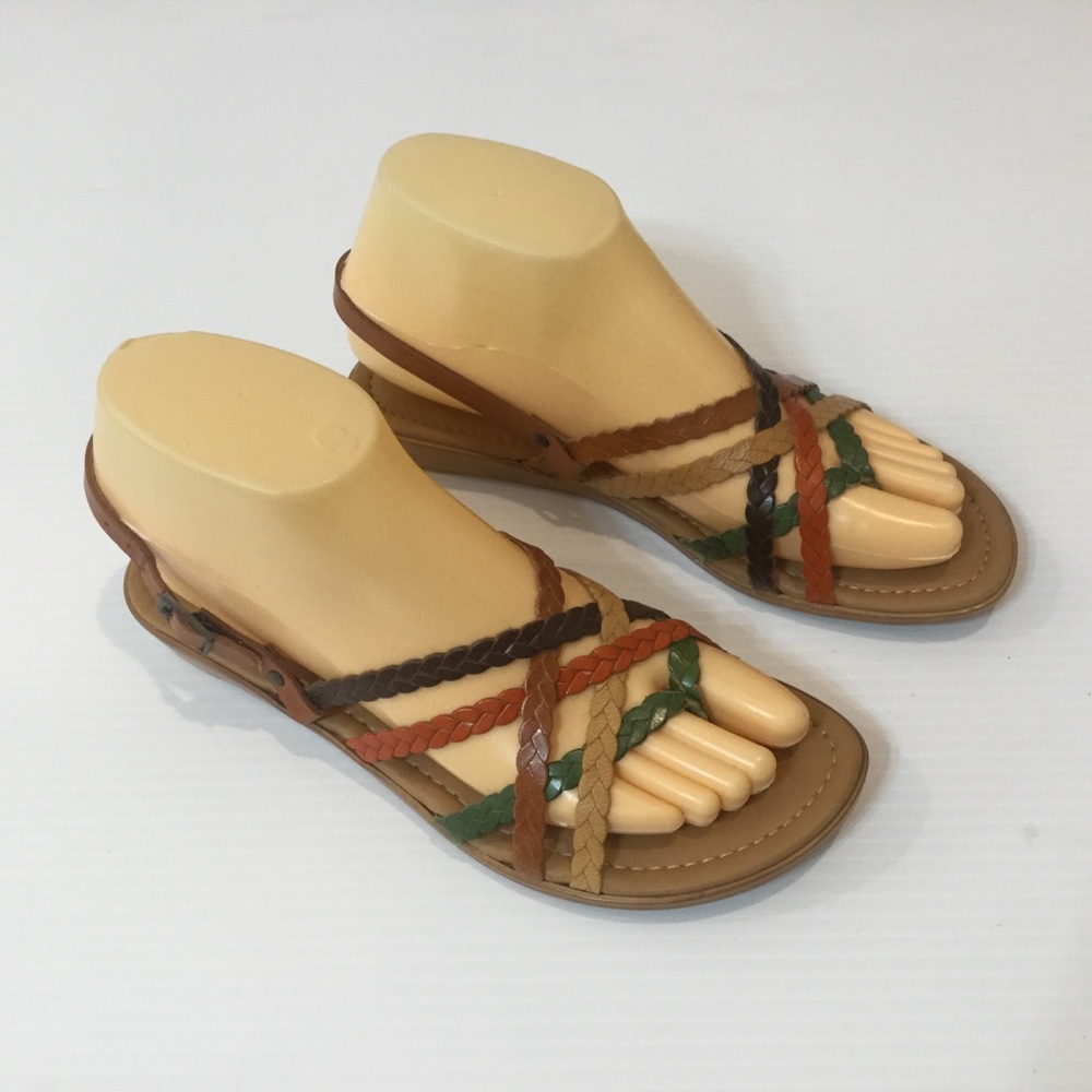 NEW Leather Strappy Sandals LORENZO CHELINI 6 - Picture 3 of 7